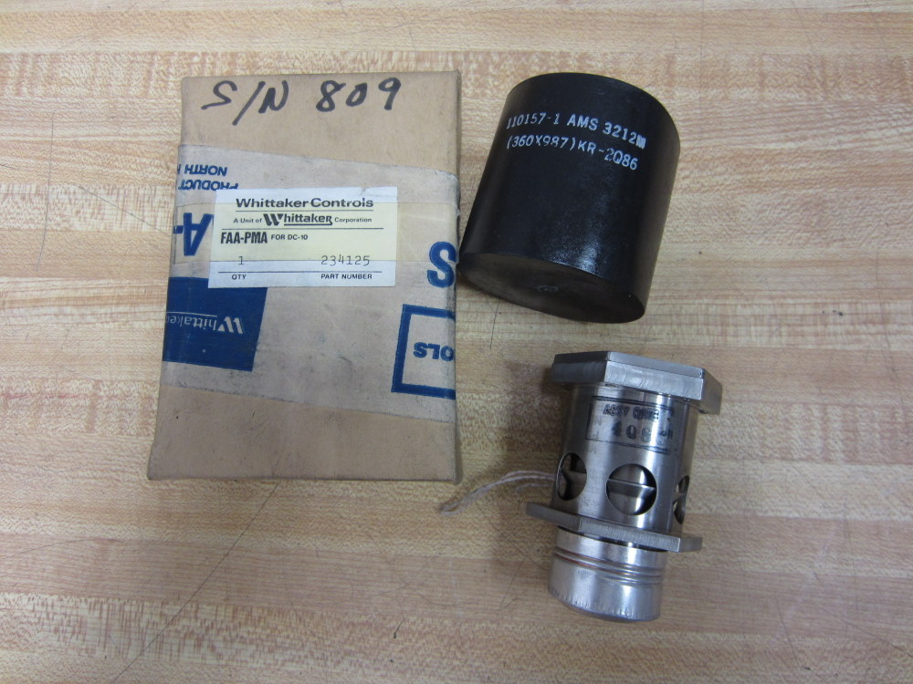 Whittaker Controls 234125 Fuel Pressure Relief FAA-PMA