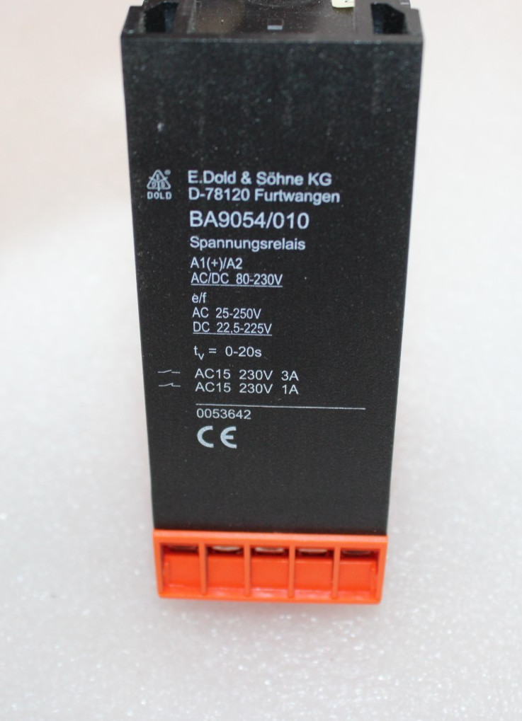 E.DOLD BA9054/010 VOLTAGE RELAY AC15 230V 31. AC15 230V 0053642 A1(+)/A2 AC/DC