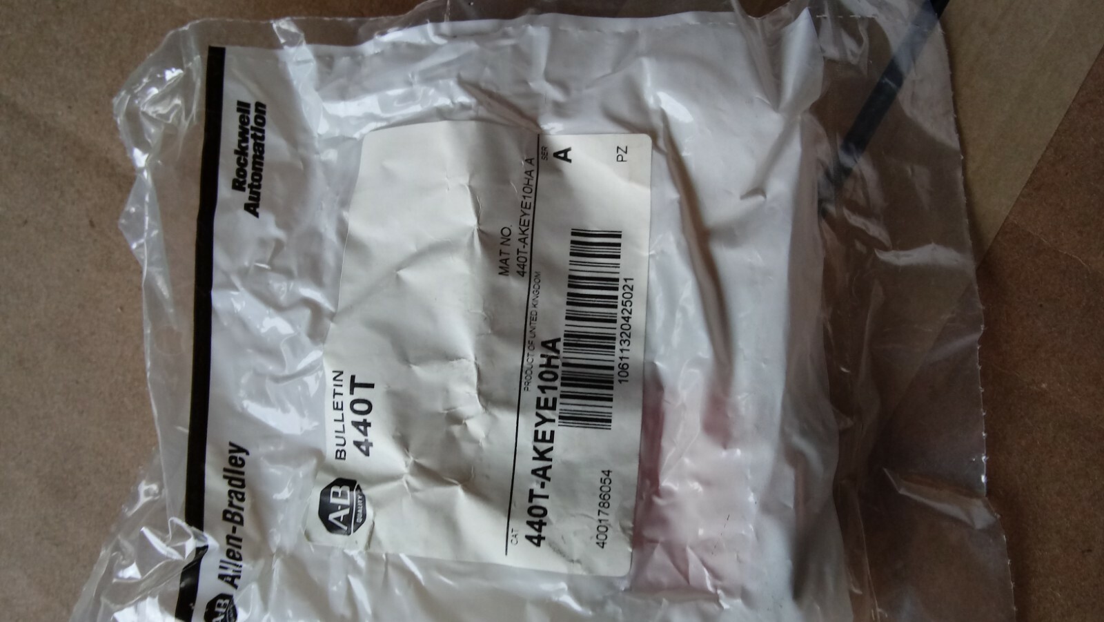 New Allen Bradley 440T-AKEYE10Ha 440T-AKEYE10 “Ha” Interlock Key – KEY ONLY