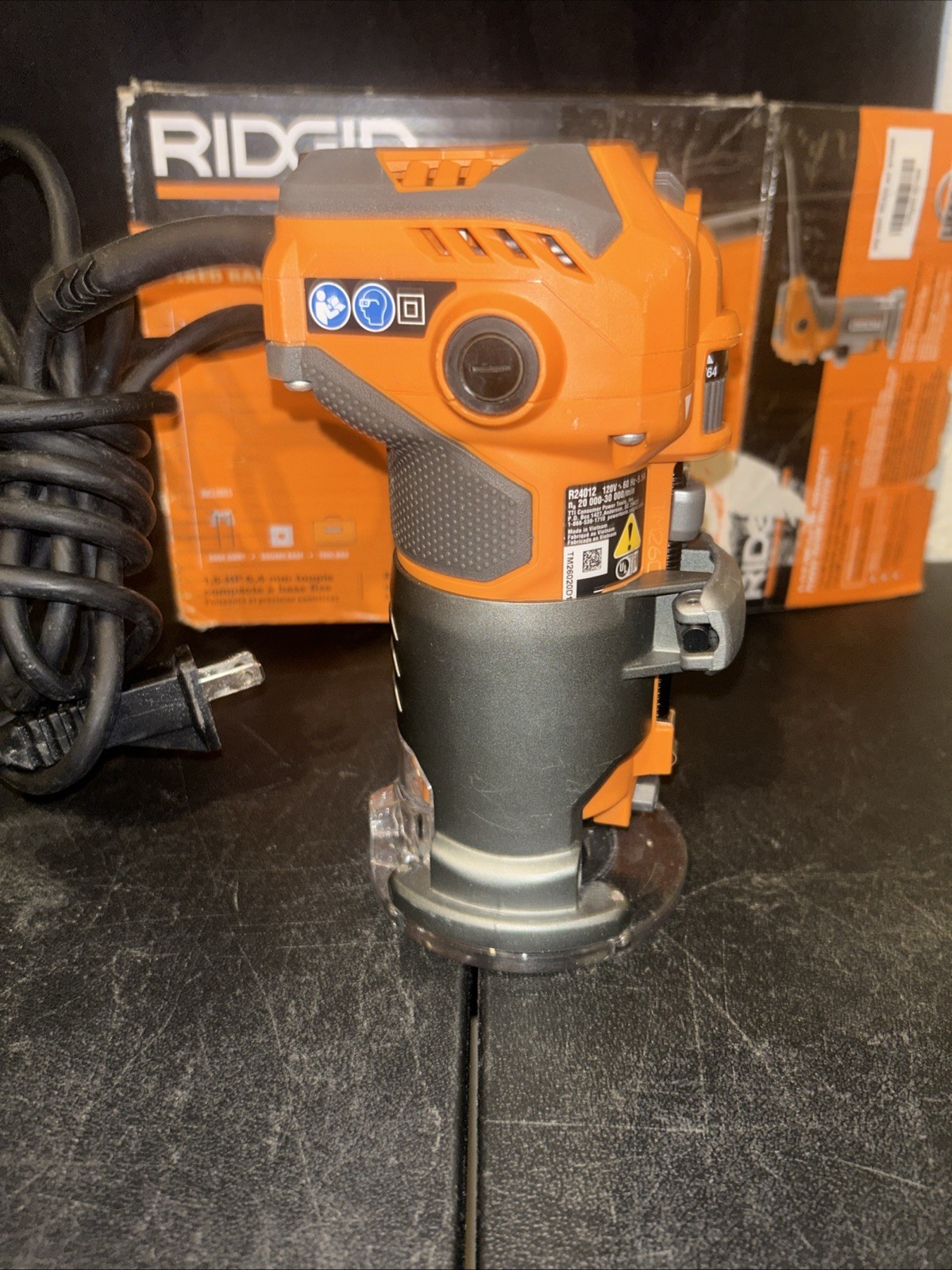 Ridgid R24012 1.5 HP 1/4 In. Corded Compact Fixed Base Router