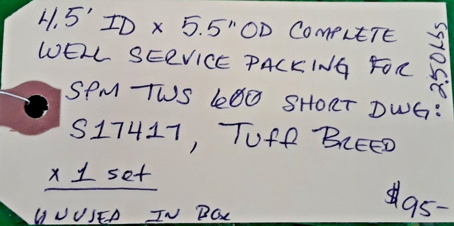 🟠COMPLETE WELL SERVICE PACKING FOR SPM TWS 600 PESSCO IS OFFERING 1 C083122-1🗽