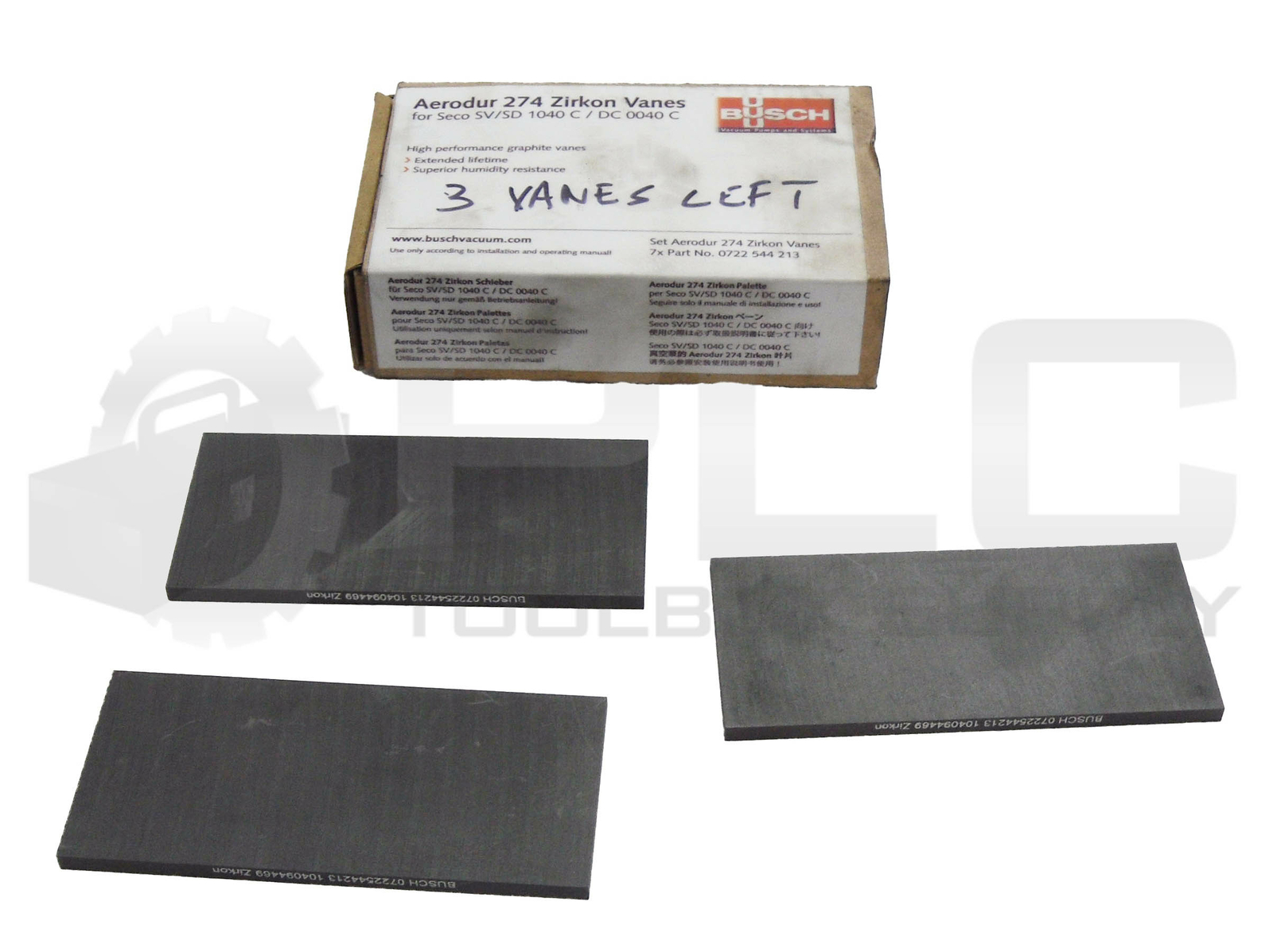 NEW BOX OF 3 BUSCH 0722544213 GRAPHITE VANES
