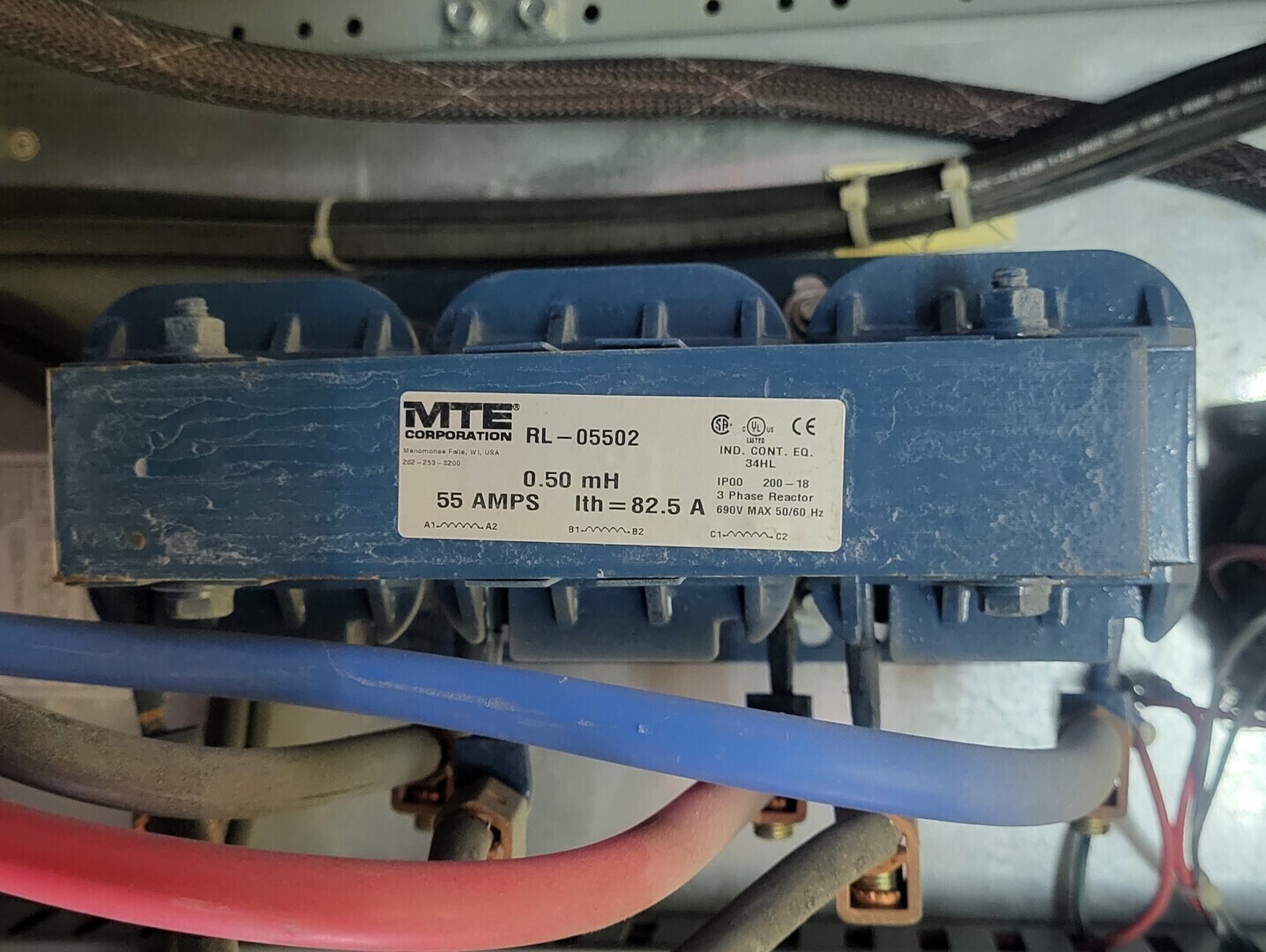 MTE CORPORATION RL-05502 Line/Load Reactor 55A 3-Phase – De Beers – MCC