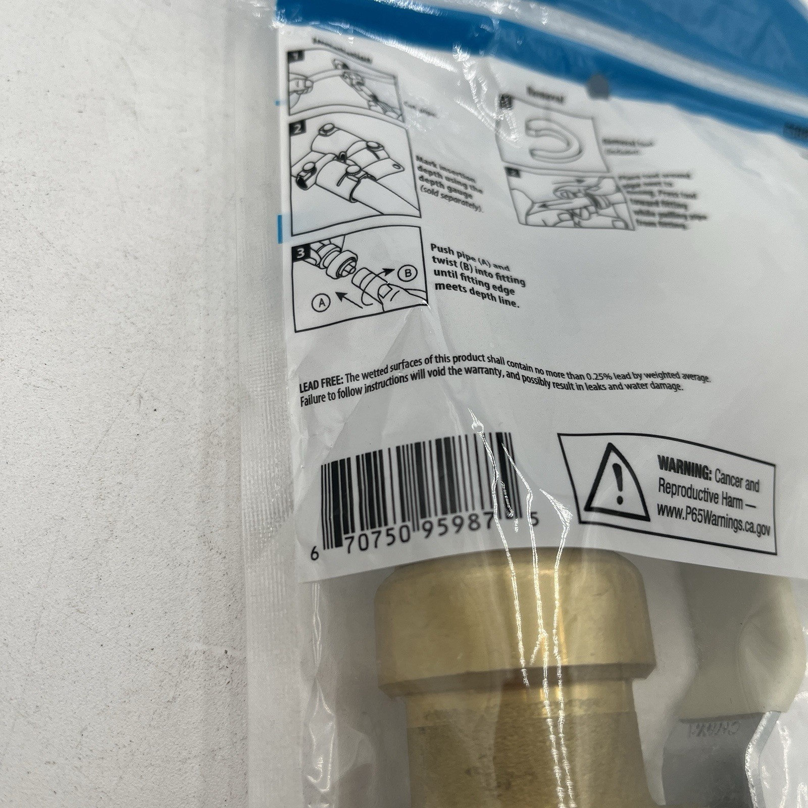 BRAND NEW!! Tectite 3/4 in. Brass Push-to-Connect Slip Ball Valve – FSBBV34SL