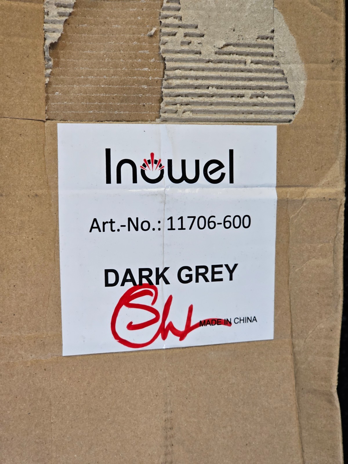 Inowel 11706-600 Pathway Light Outdoor LED IP54 10W 750Lm Bollard Lamp Dark Grey