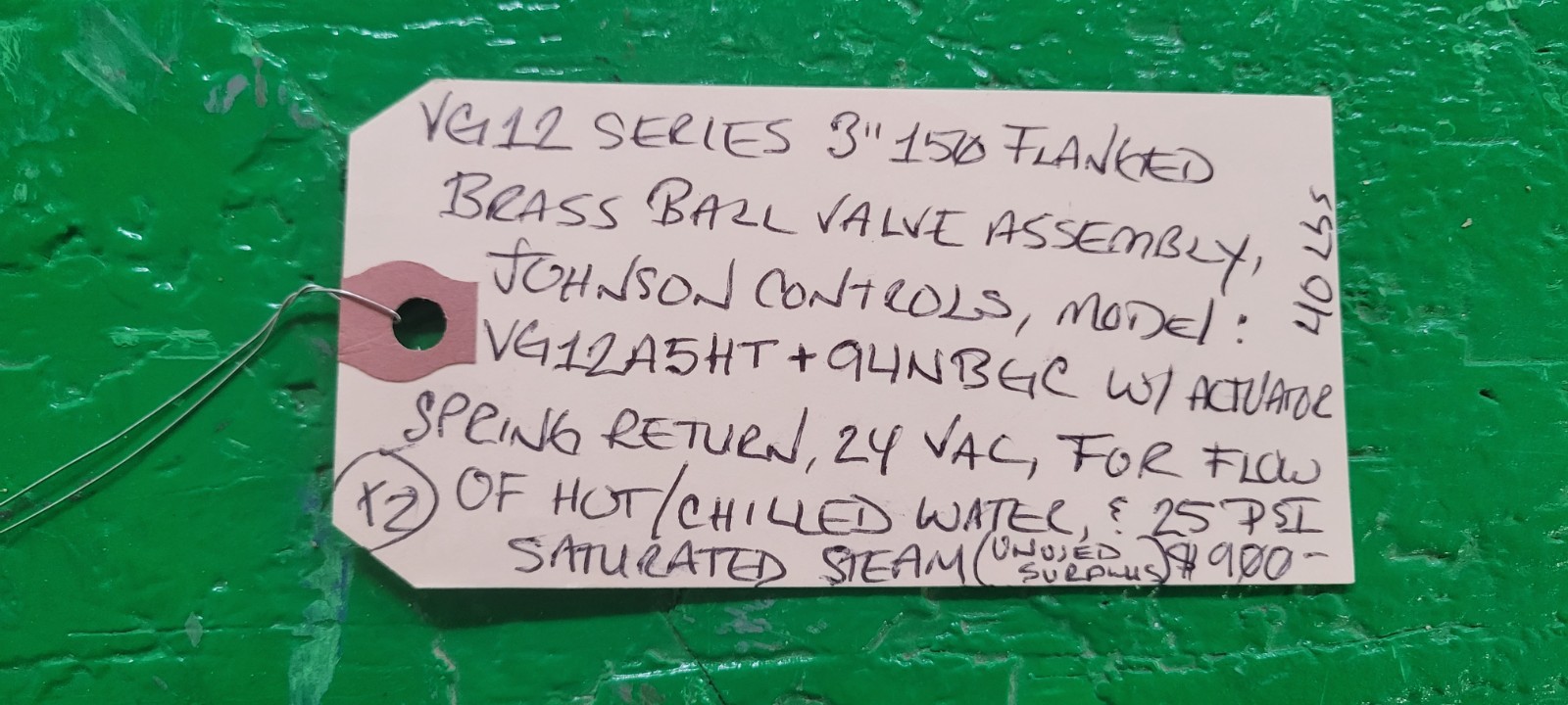 6️⃣ JOHNSON CONTROLS VG12 SERIES 3″ 150 BALL VALVE PESSCO OFFER 1 G021726-4-5 🗽