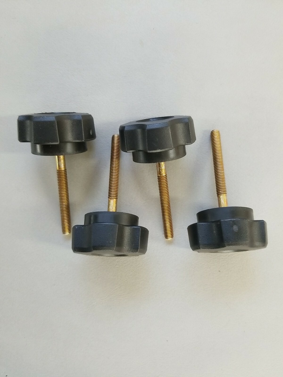 (4) M6x1.0x50 ,6mm Male Threaded Plastic Head Screw Knob Black
