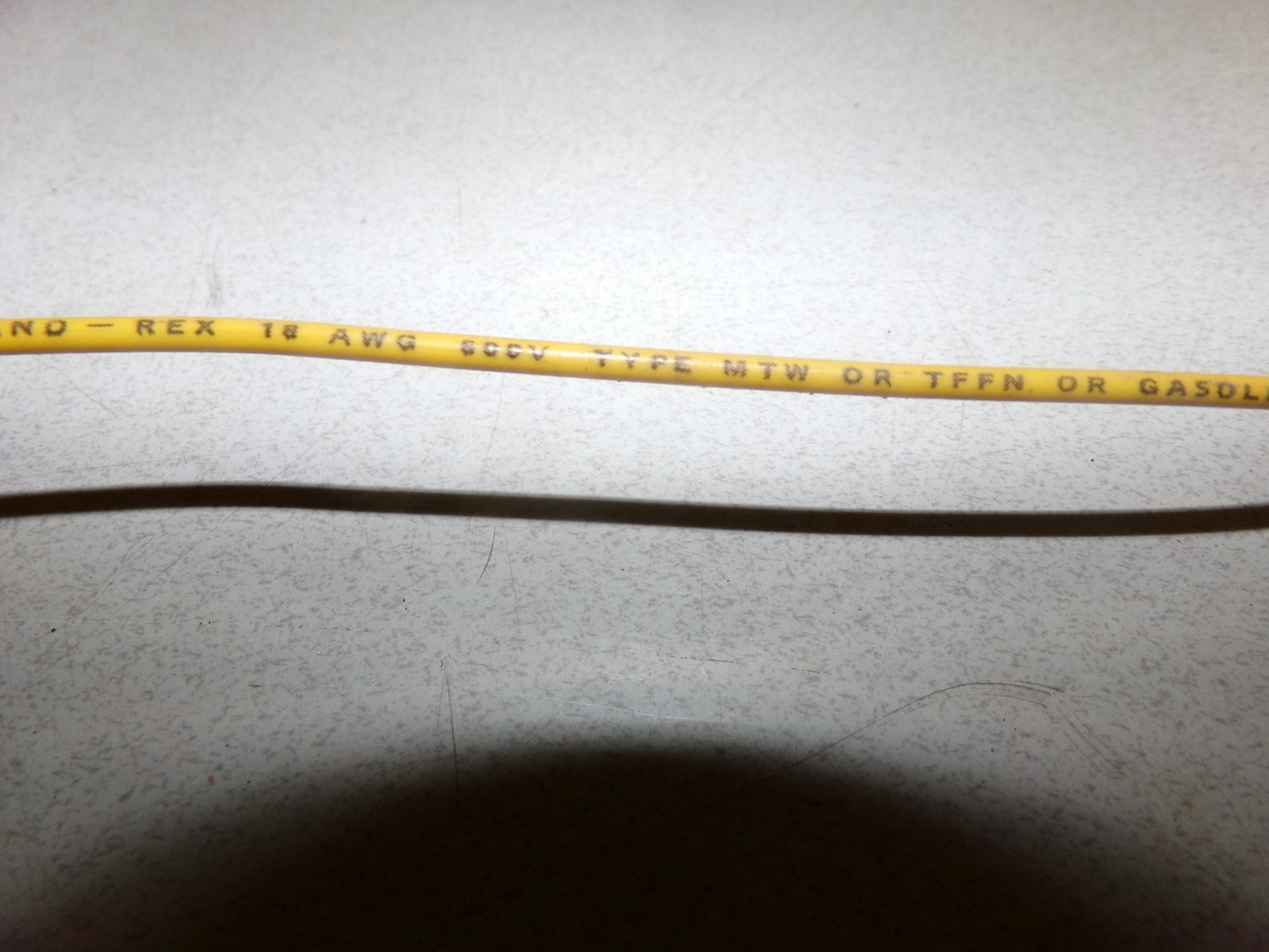 Brand-Rex Type MTW TFFN 1316 Yellow Cable Gasoline & Oil Resistant 18AWG 600V