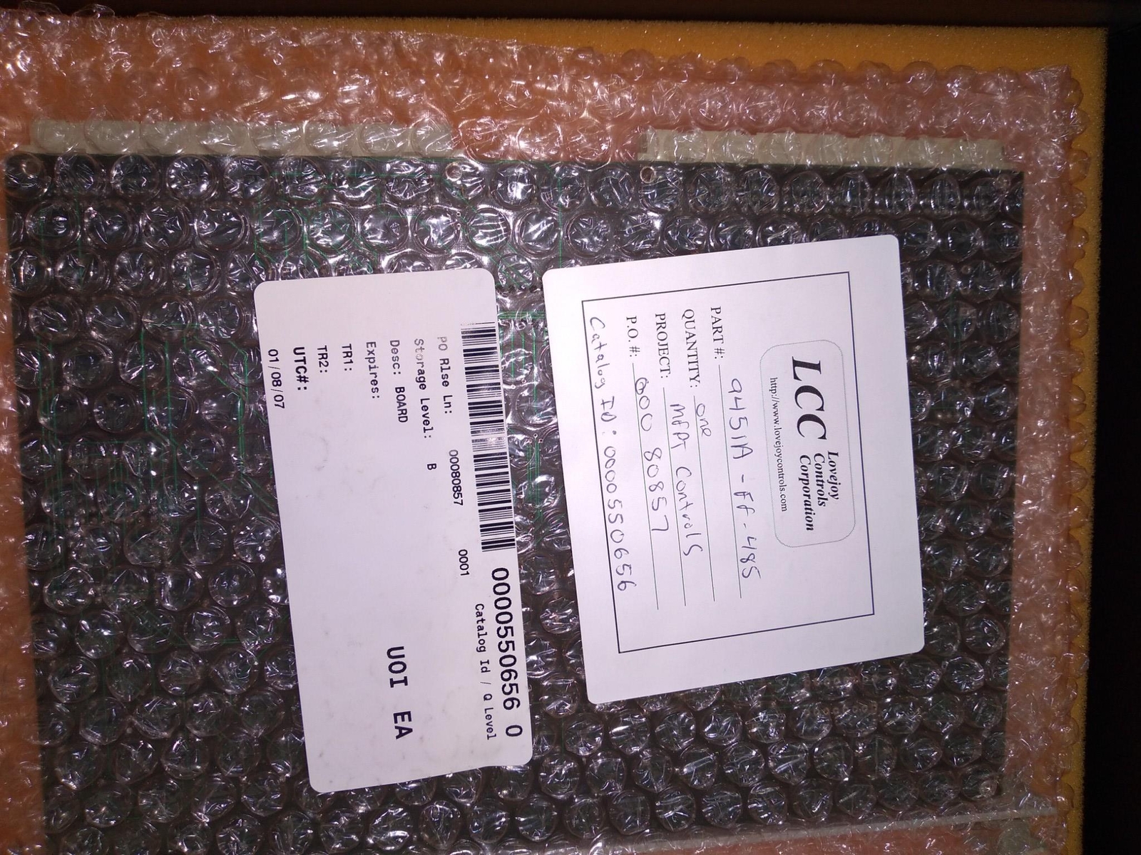 LOVEJOY 9451A-FF-485 MFPT CONTROLS BOARD LCC