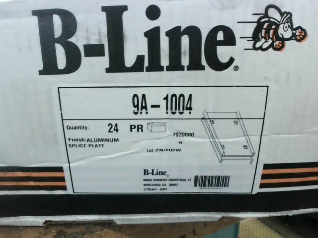 B-Line 9A-1004 Wedge Lock Splice Plate (24 Pairs) w/ Hardware-New In Box