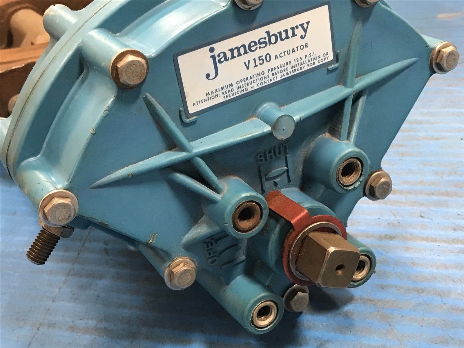 USED JAMESBURY 6 815L-11-21EH-TT BUTTERLY VALVE WITH V150 ACTUATOR (4C)