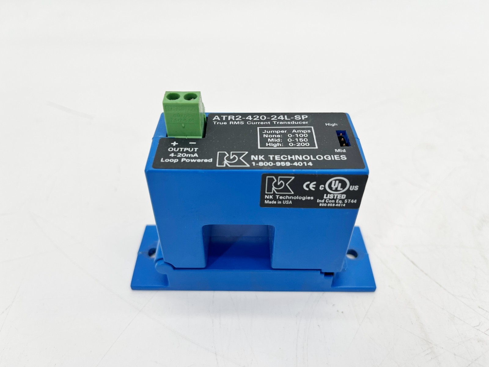 NK Technologies ATR2-420-24L-SP True RMS Current Transducer 4-20mA Output