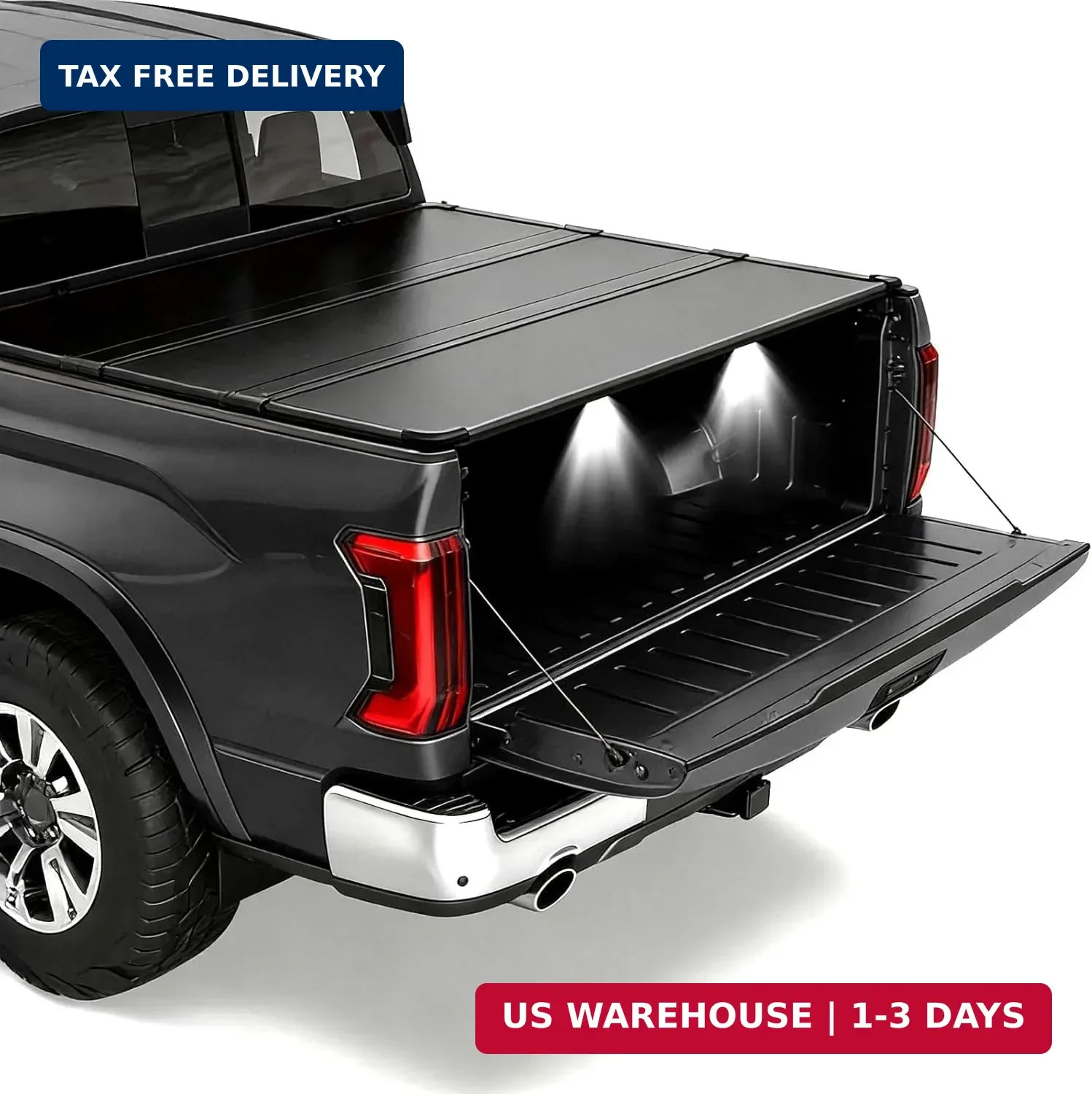 Hard TRI-FOLD Truck Bed Tonneau Cover Compatible with Jeep Gladiator 2020-2026 5