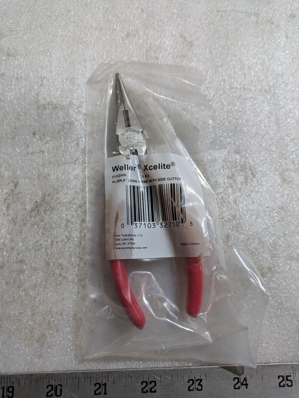 Weller Xcelite 51CGNN 6″ Long Nose Pliers w/ Side Cutter Serrated Jaw Industrial