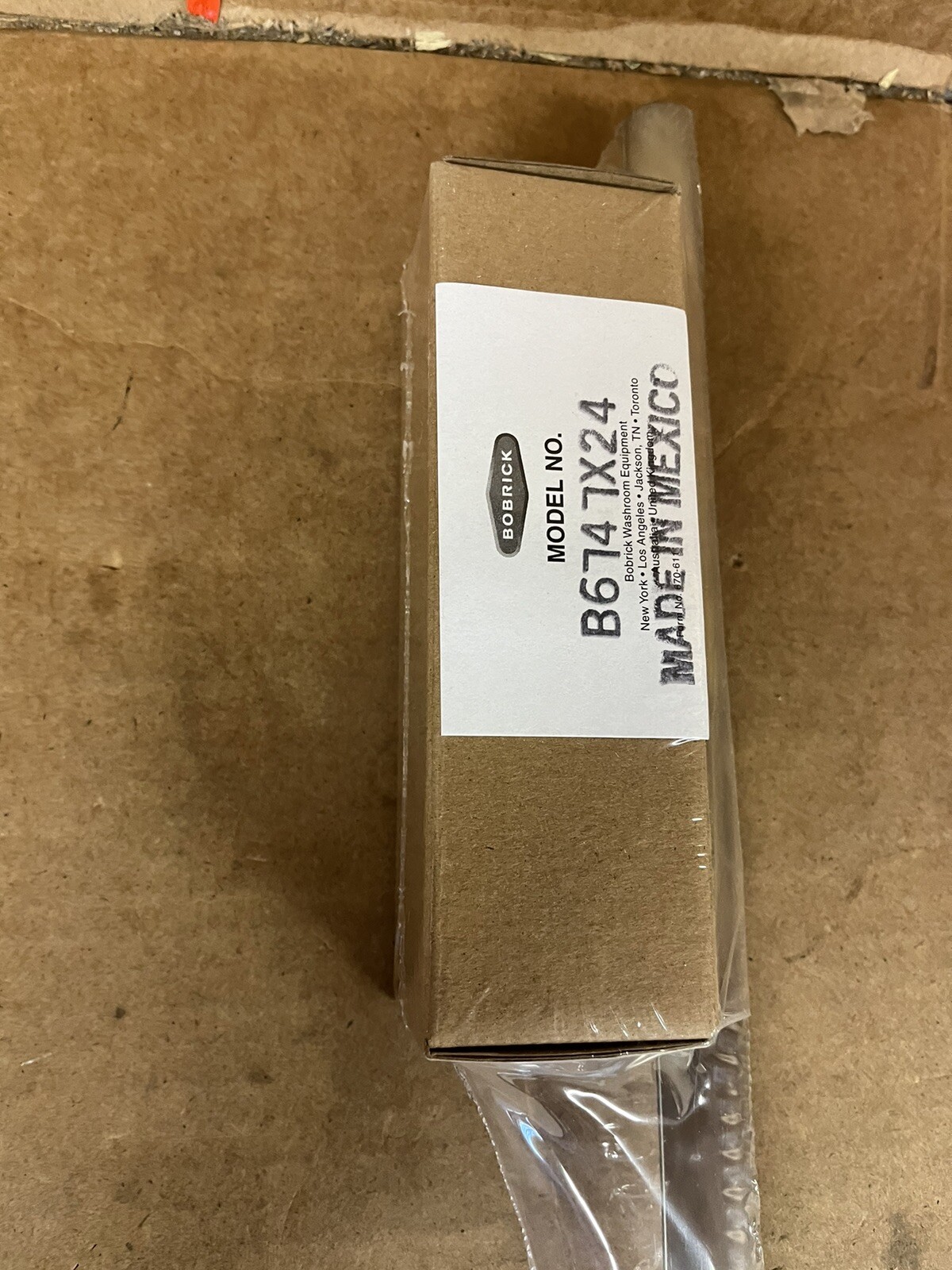 Bobrick model B6747X24 Bathroom Towel Rack, Stainless Steel. 24” Long F8