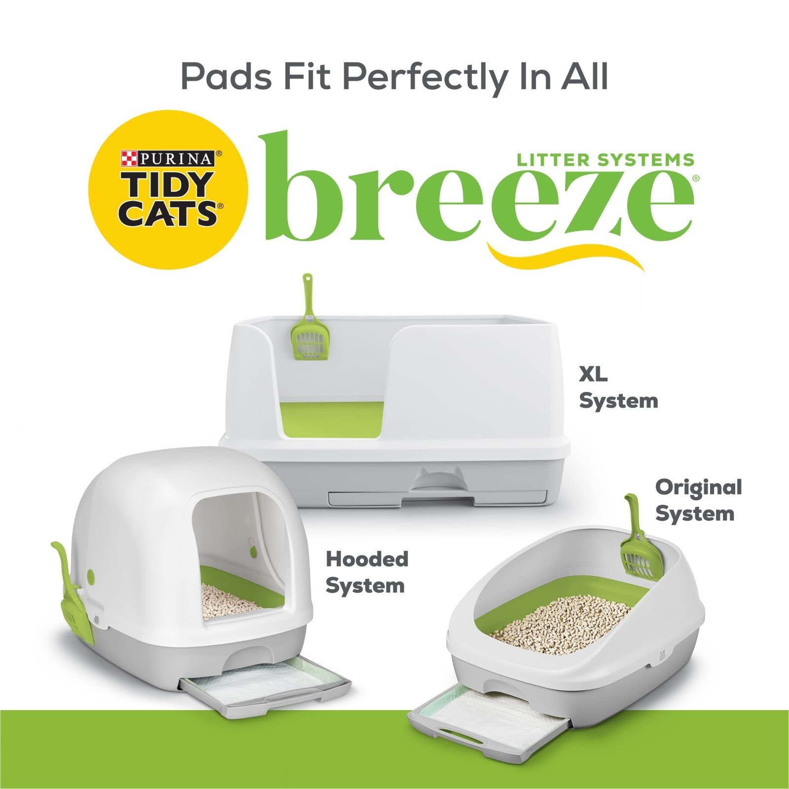 Purina Tidy Cats Breeze Litter System Cat Pad Refills 10ct. Pack Tidy Cats,4PACK