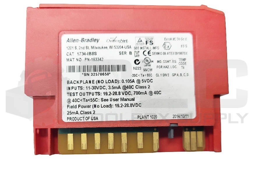 ALLEN BRADLEY 1734-IB8S /B DIGITAL SAFETY INPUT MODULE 8 CHANNEL