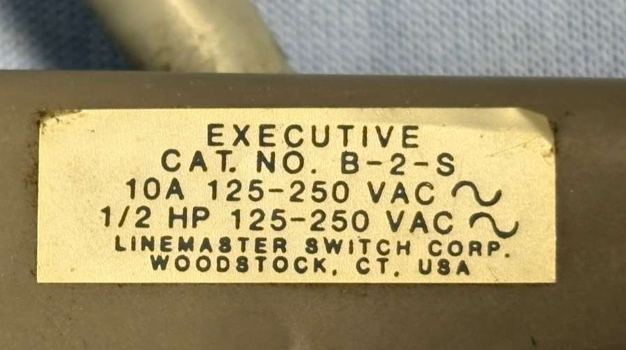 VAC Pedatrol Pressure Control Panel PC-1 w/ Linemaster Switch Foot Pedal B-2-S