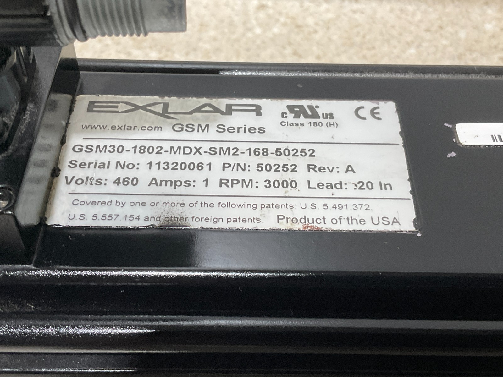 Exlar GSM30-1802-MDX-SM2-168-50252 3000rpm NEW