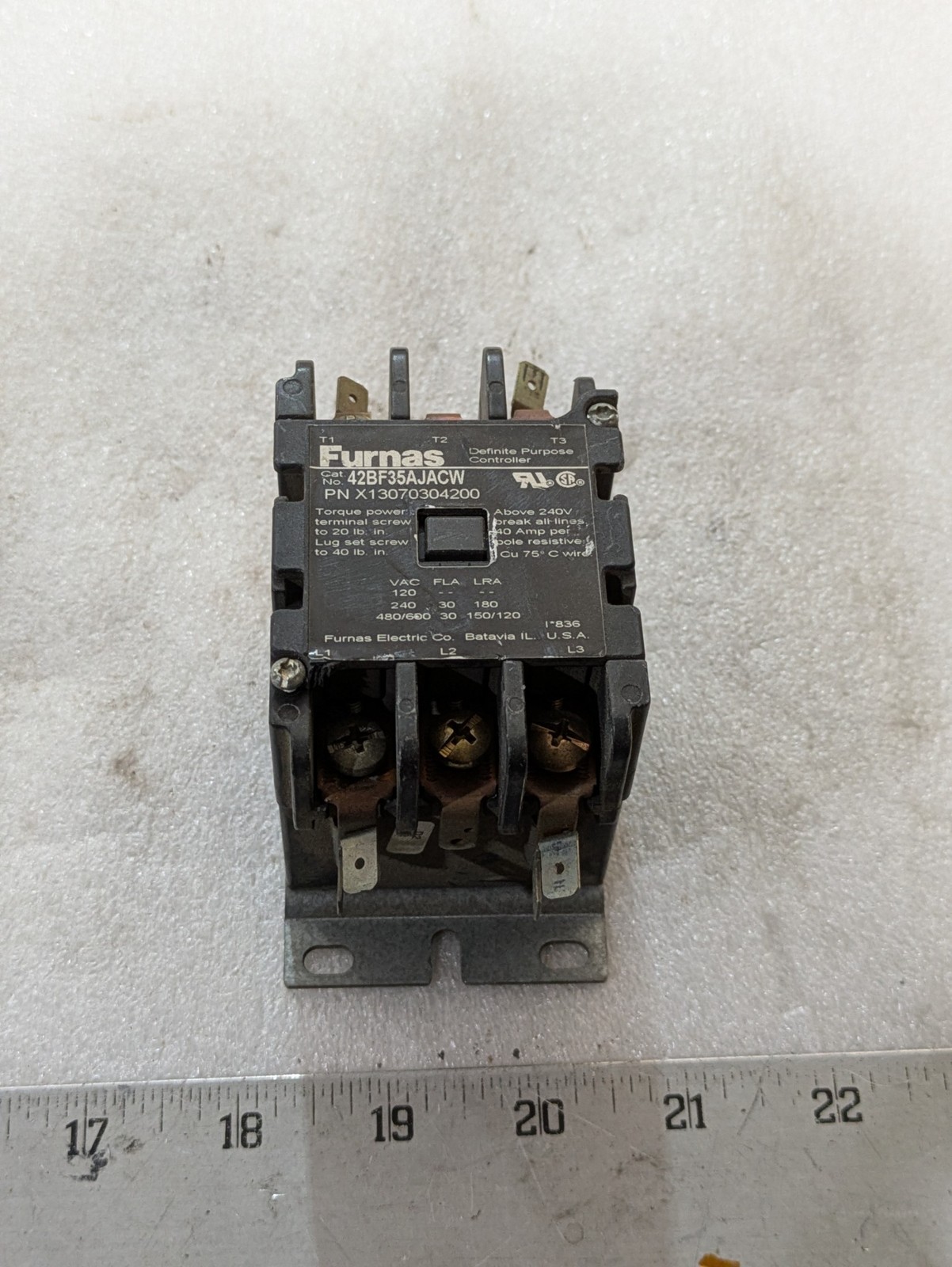 Furnas Electric 42BF35AJACW Contactor 24V 50/60HZ Industrial Electrical