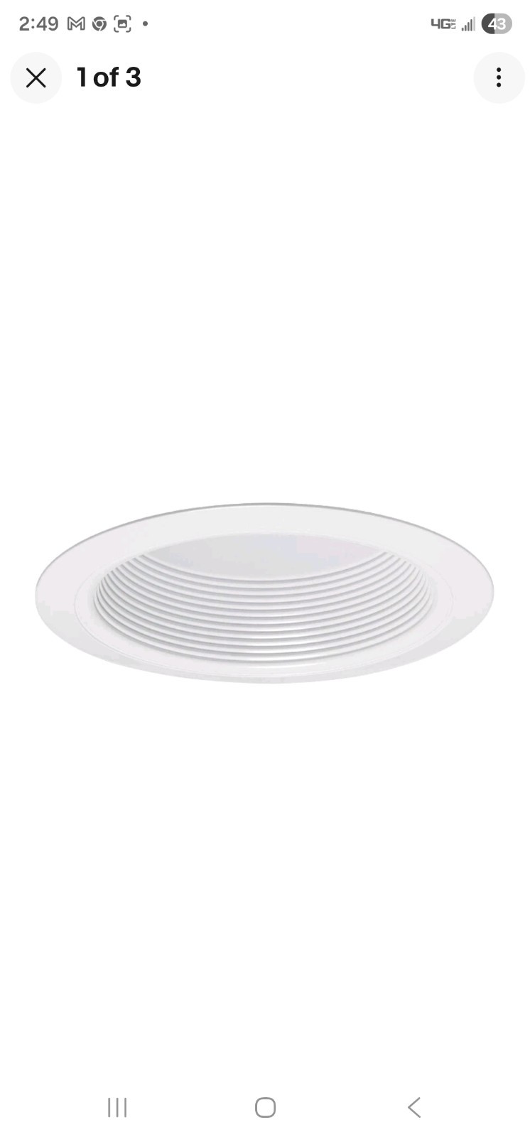 Juno V3034TWWH V3034T WWH TRIM BAF FULL 6IN BR40/PAR38 5-1/4IN
