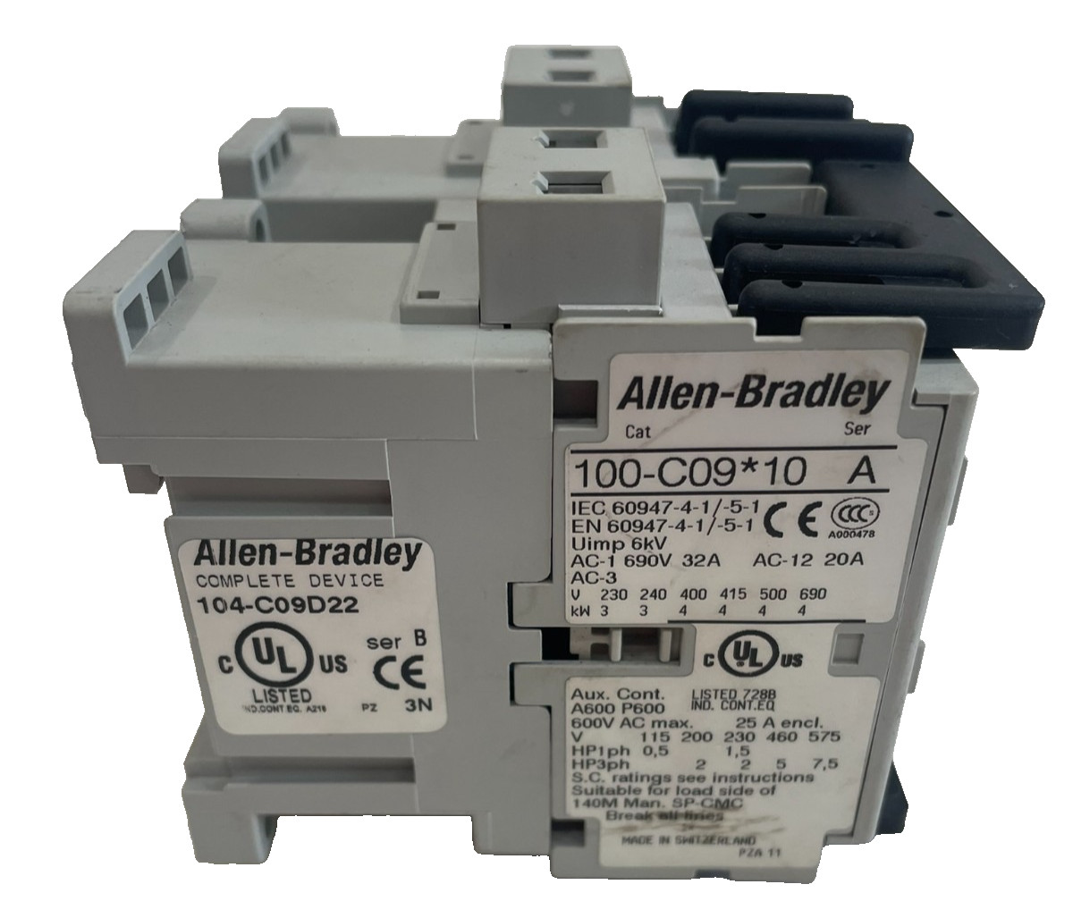 ALLEN BRADLEY 104-C09D22 REVERSING CONTACTOR SERIES A 100-C09I0 NEW, SURPLUS