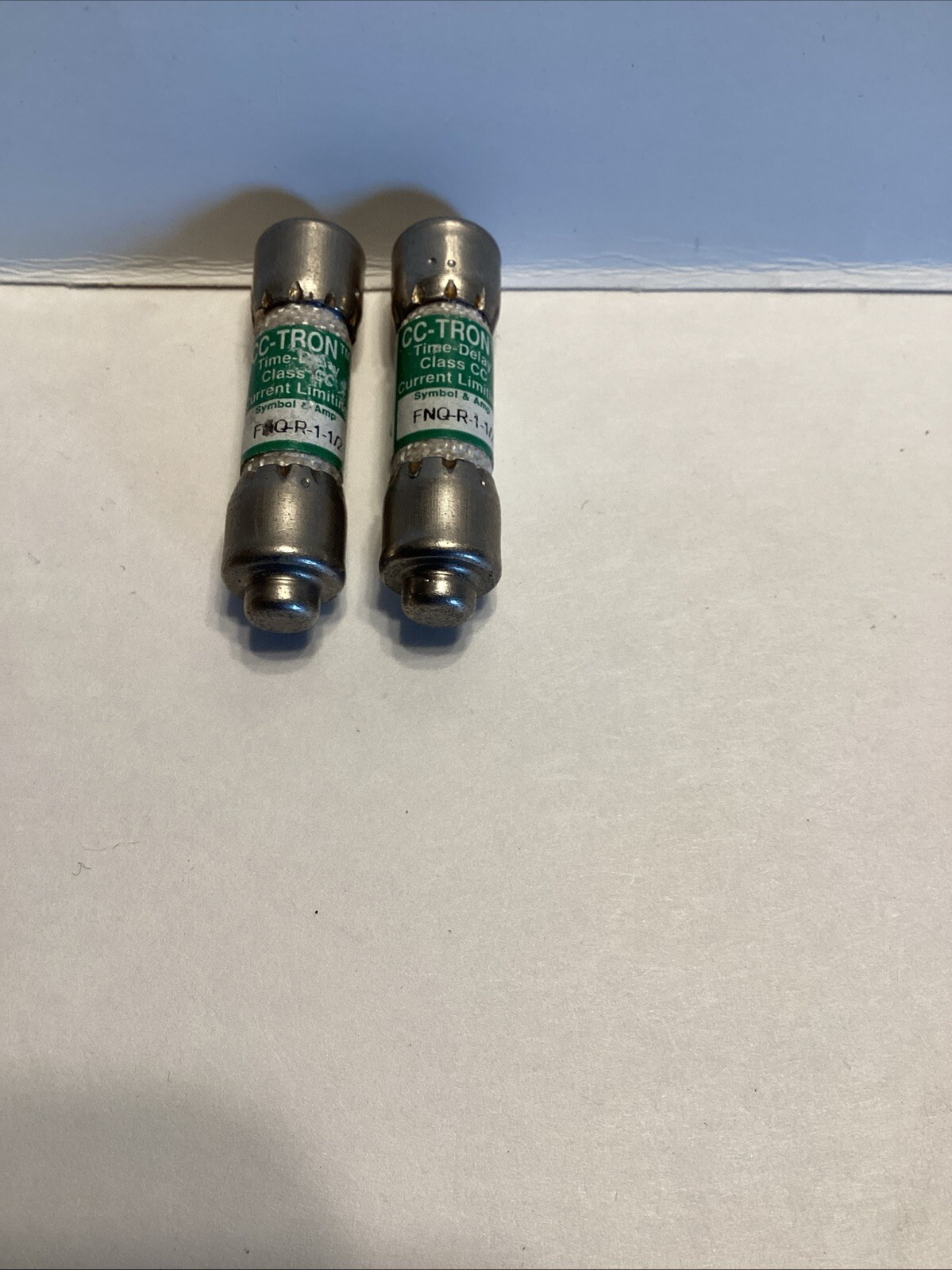 Lot of 2- CC-Tron FNQ-R 1-1/2 Time Delay Class CC Current Limiting Fuse