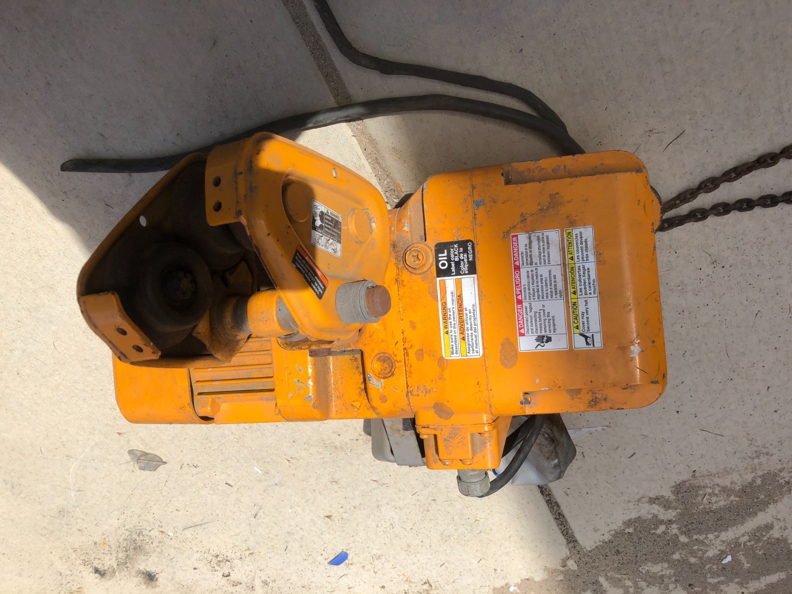 Harrington 1/4 Ton 500 lbs Electric Chain Hoist 110v