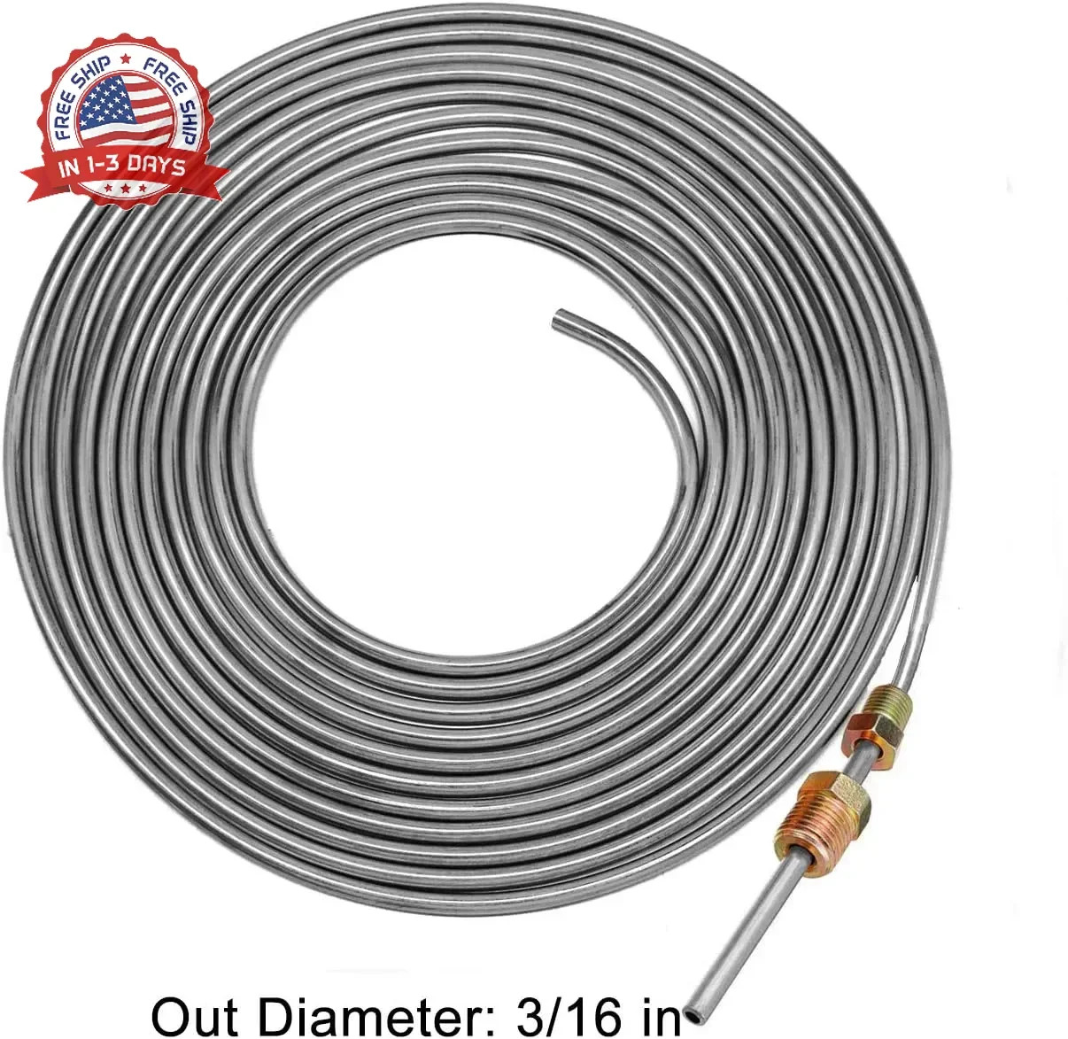 MuHize 3/16 Brake Line – 25 ft Zinc Coated Professional Brake Tube(2026 New), Ro