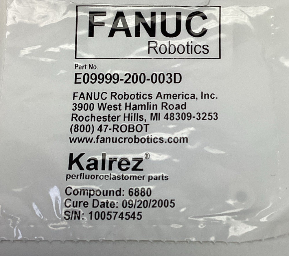 Fanuc / Kalrez E09999-200-003D New O-Ring / Seal (GR110)