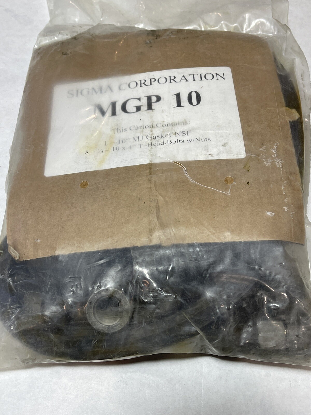 SIGMA CORPORATION MGP10 10 in Gasket 3/4 in X 4 in Head Bolt Rubber Mechanical