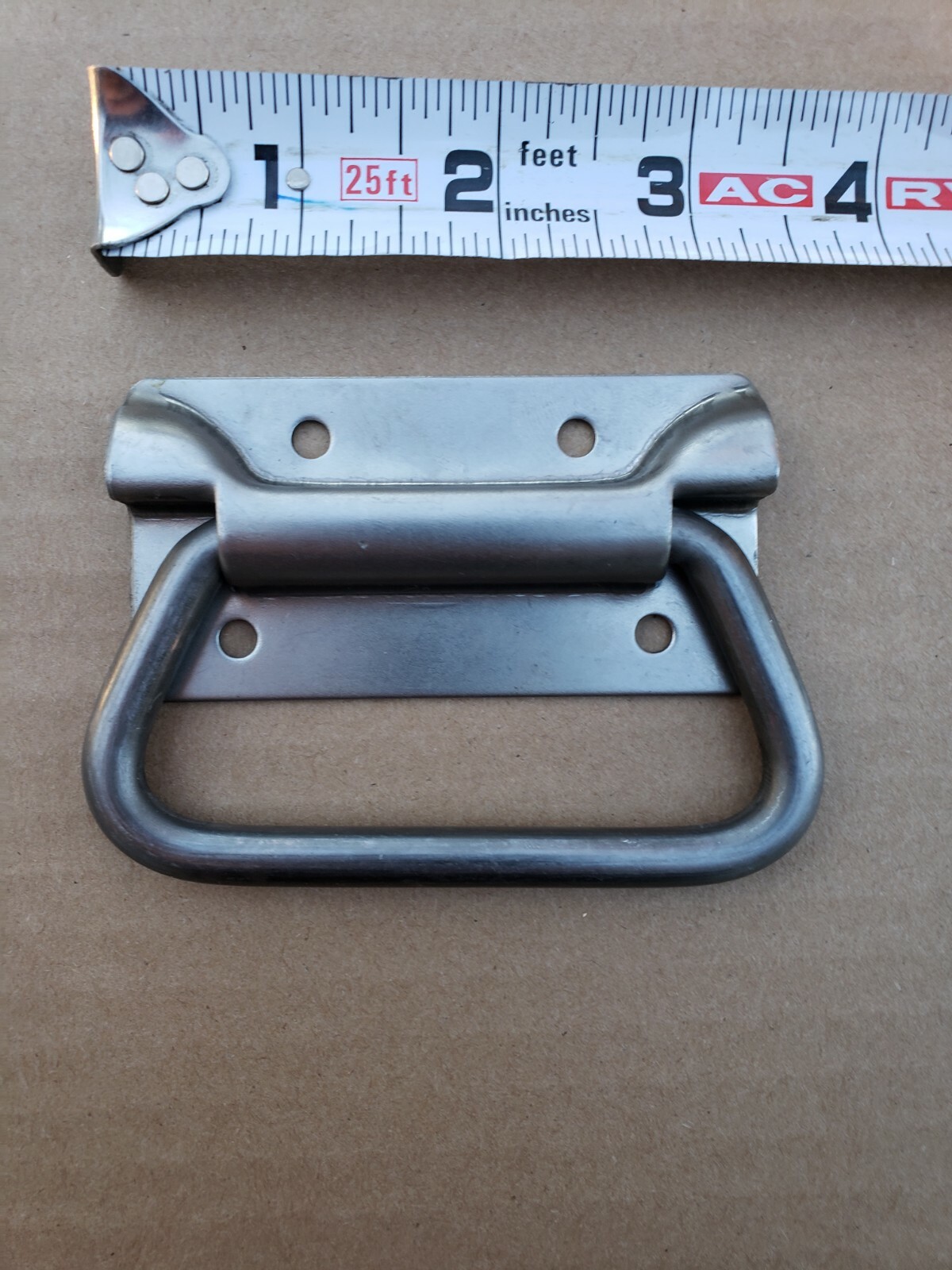 Steel Folding Pull / #4 Chest Handle with Natural Finish, (no hardware included)
