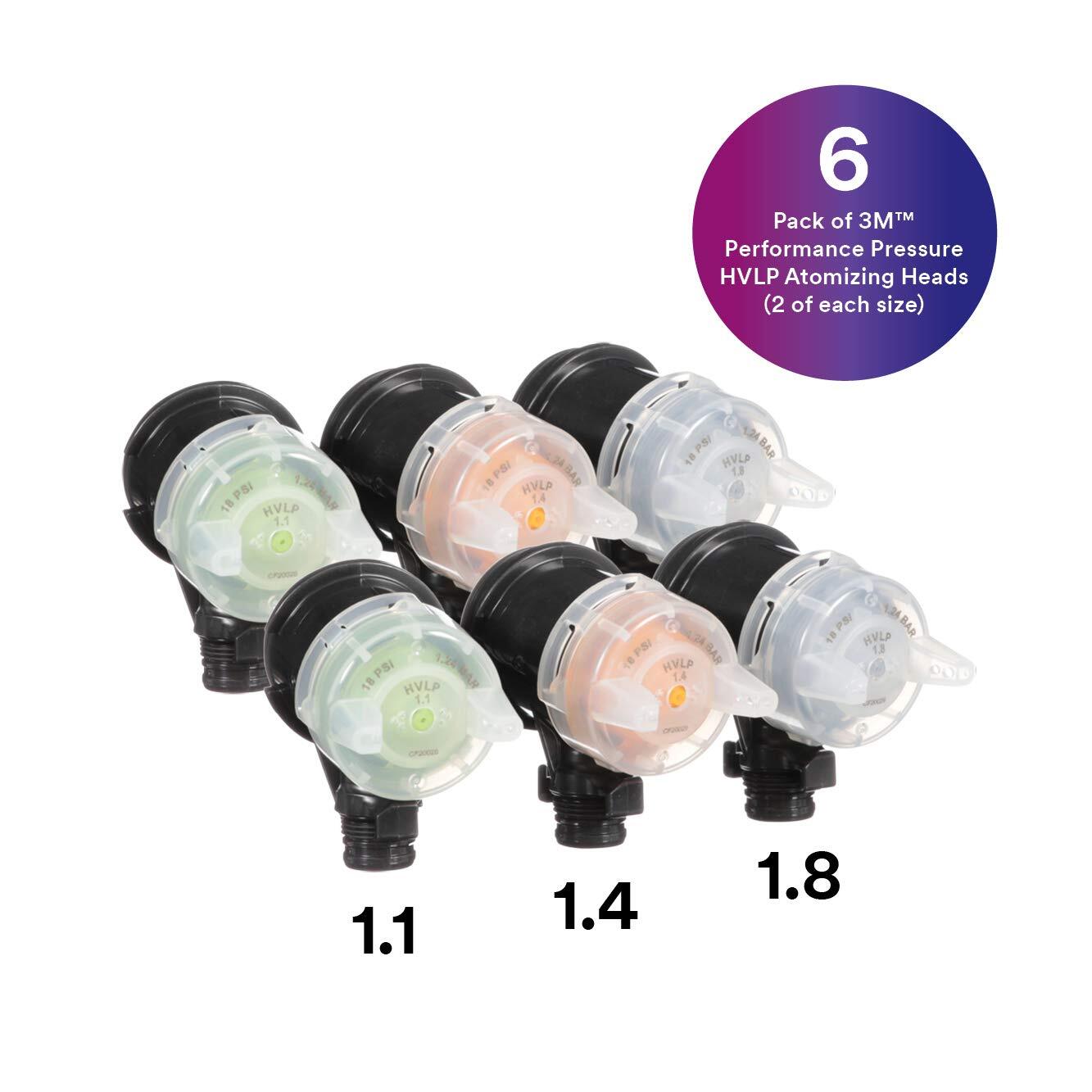 3M Performance Pressure HVLP Atomizing Head Refill Variety Kit 26830 for use