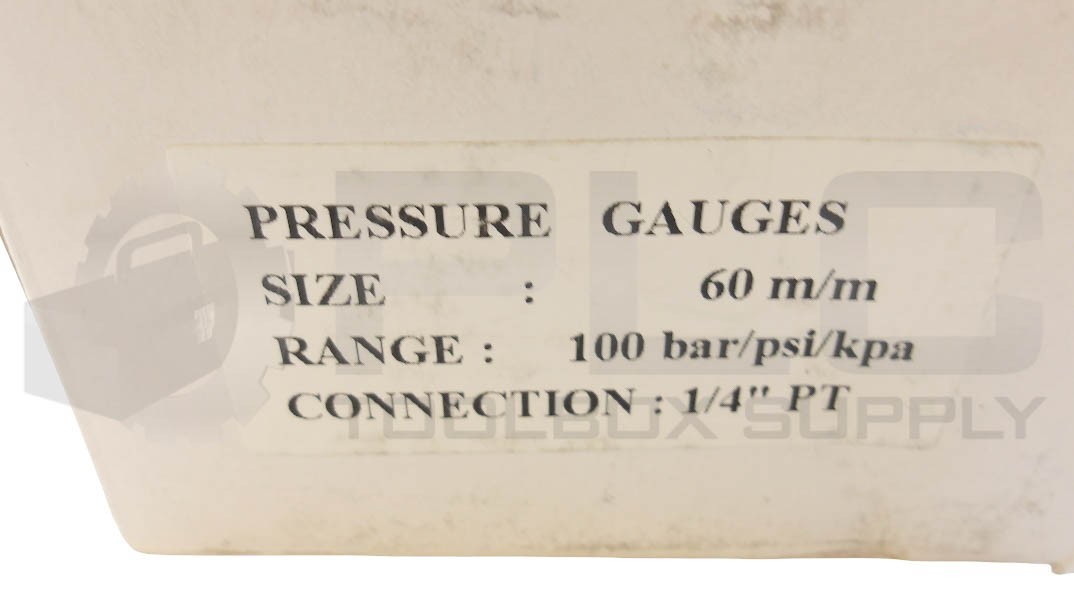 NEW HARDINGE BL 00115370109 PRESSURE GAUGE 100 BAR 1/4 PT