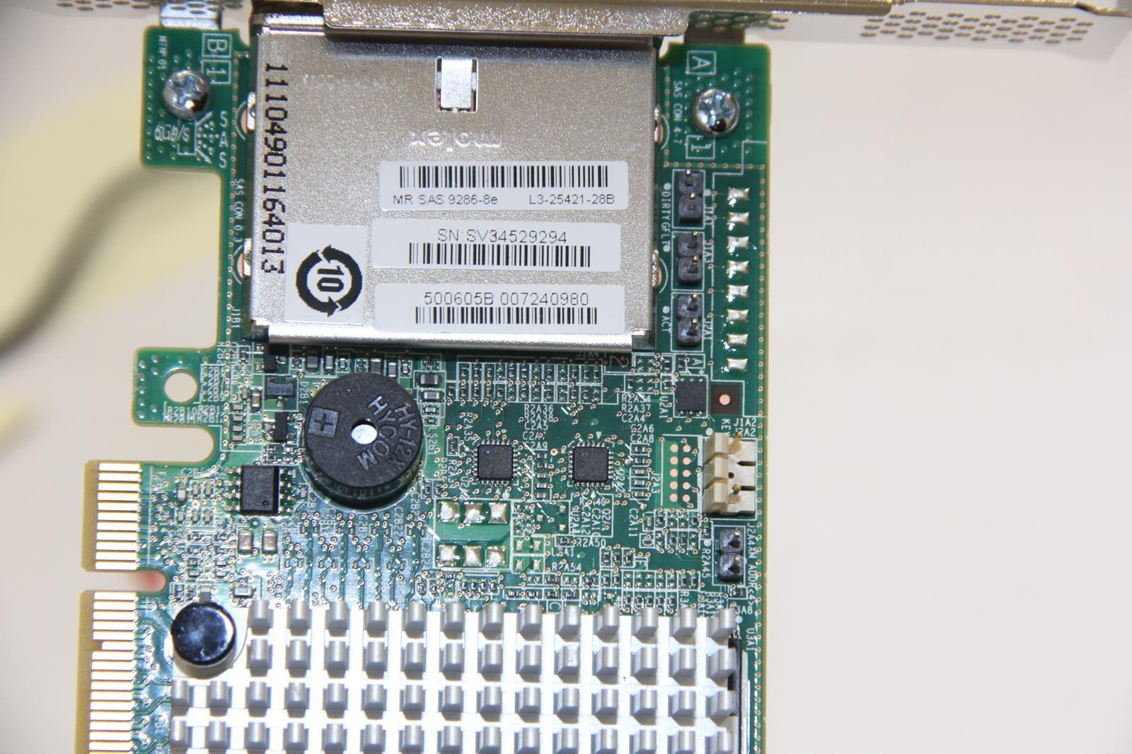 LSI MR SAS 9286-8E SATA/SAS RAID Controller L3–25421-28B