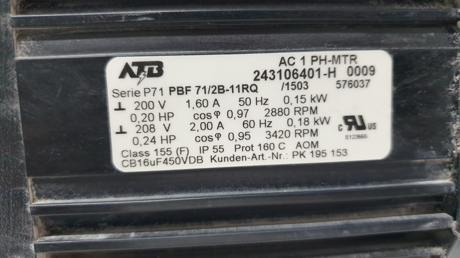 Pfeiffer Vacuum DUO 3 Rotary Vane Pump P/N PK D57 709 A