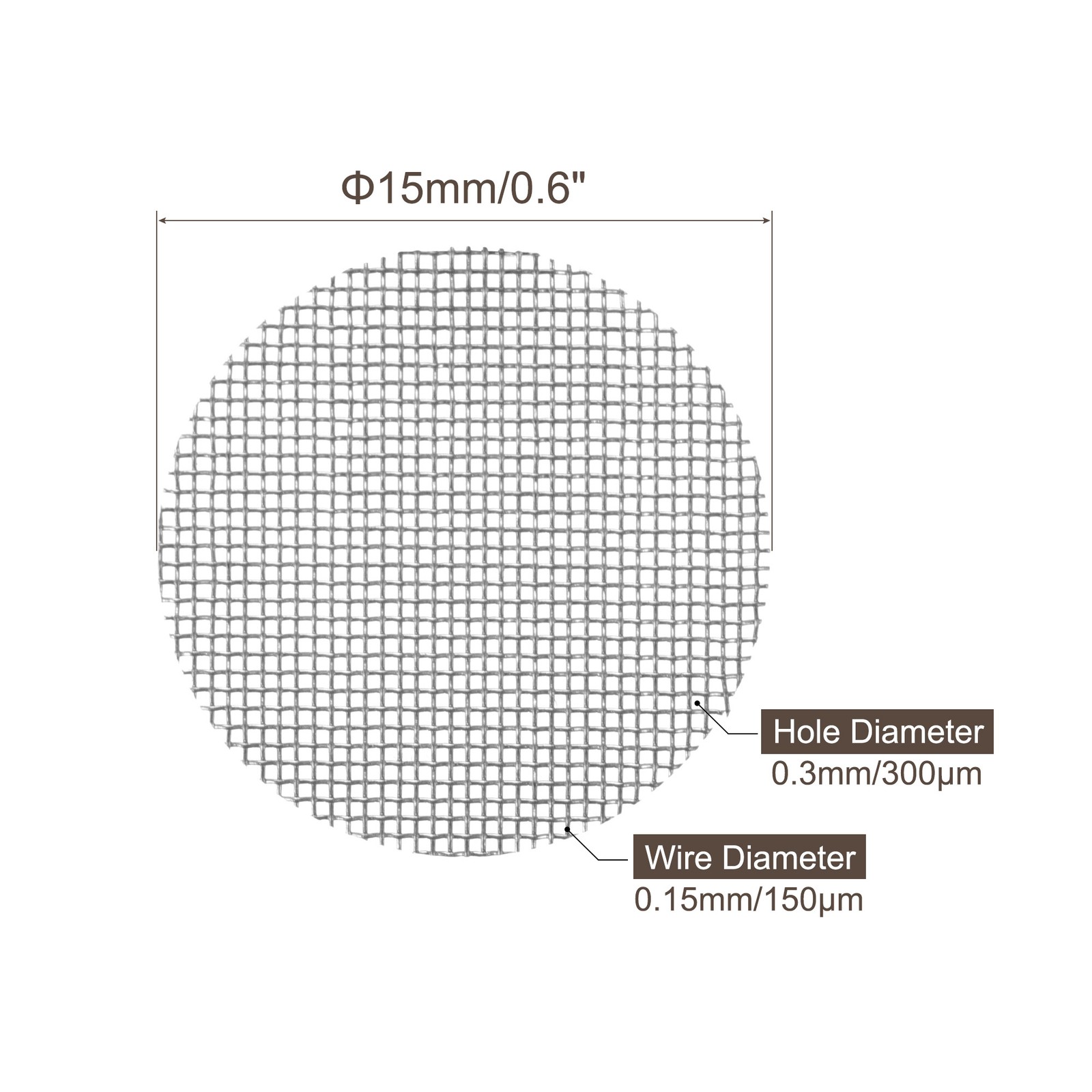 Pipe Screen Stainless Steel Screens 15mm Diameter 50Pcs