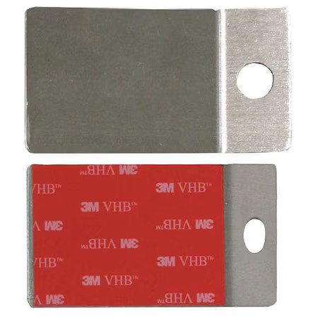 Quakehold! Ra2x3 Adhesive Plates, Silver, 250 Lb.