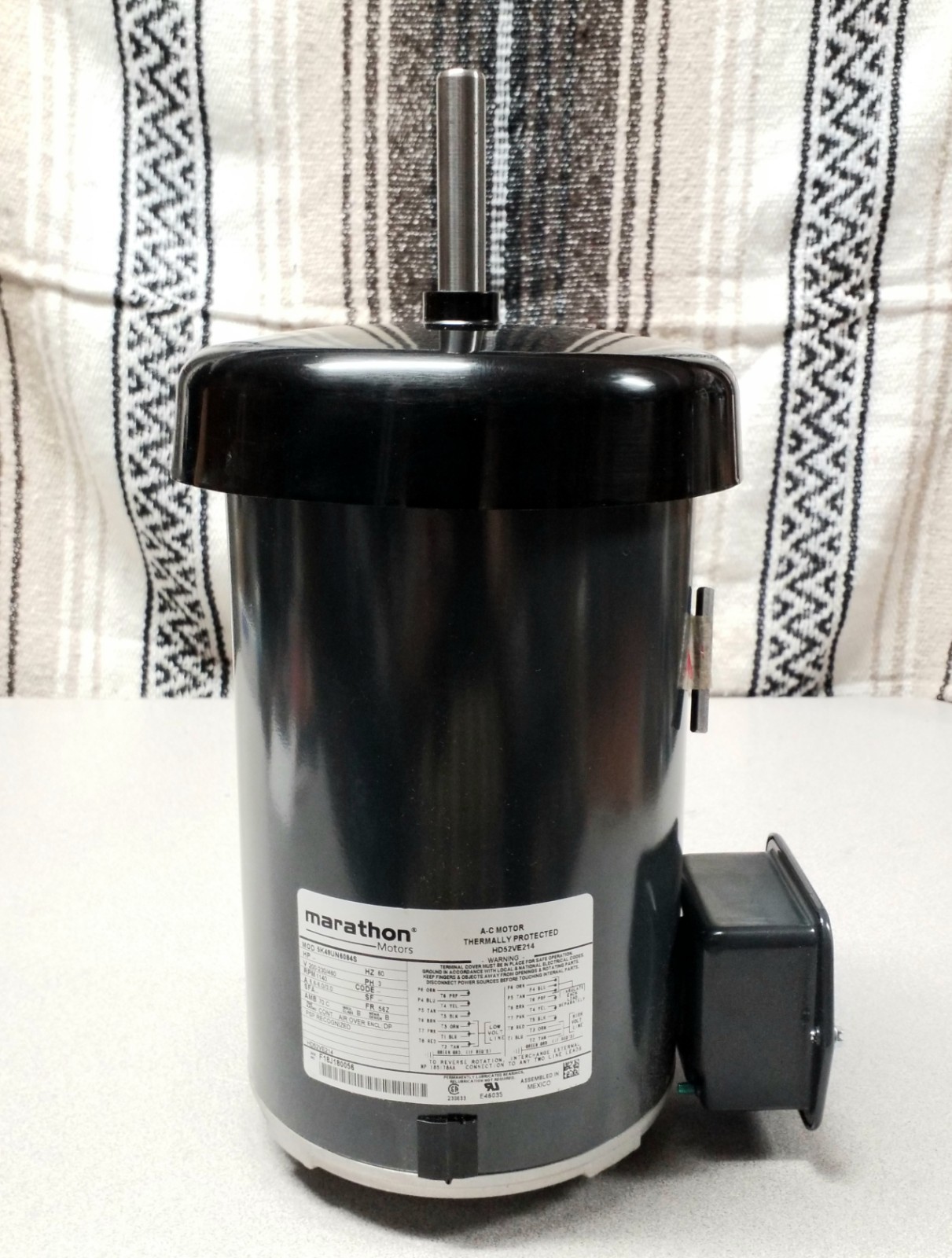 CARRIER HD52VE214 CONDENSER FAN MOTOR NEW IN BOX 200-230/460V 3 PHASE 1140RPM