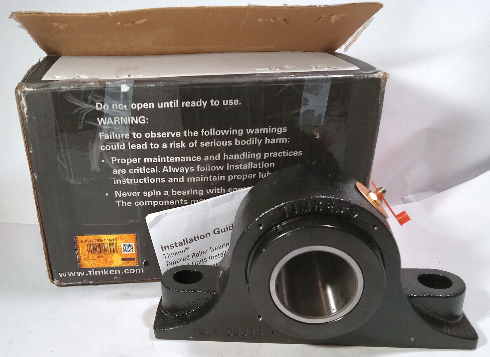 1 NEW TIMKEN E-P2B-TRB 1 15/16 2 BOLT BASE PILLOW BLOCK BEARING NIB *MAKE OFFER*