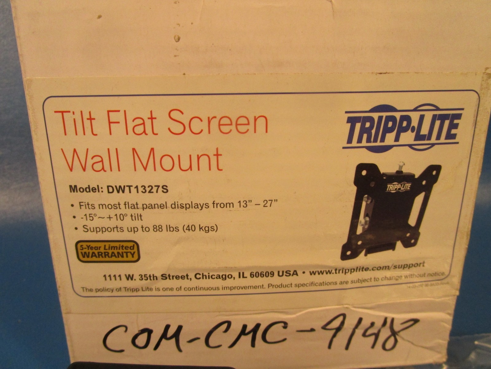 TRIP LINE DWT1327S, Flat Screen Wall Mount for 13” to 27” Displays or TV Monitor