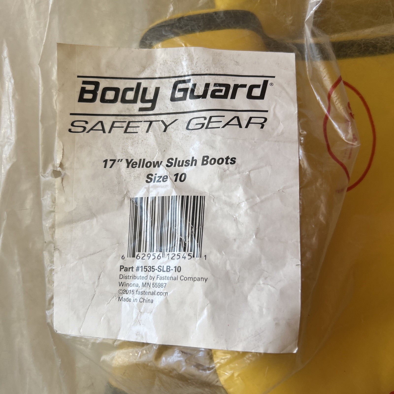 BODY GUARD 1535-SLB-10YELLOW SAFETY GEAR/SLUSH BOOTS, SIZE 10 New