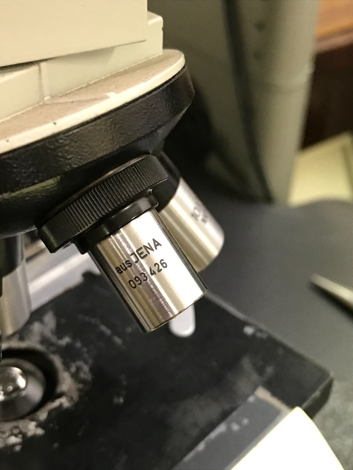 AUS JENA M290906 Research Binocular Microscope with X.Y Stage