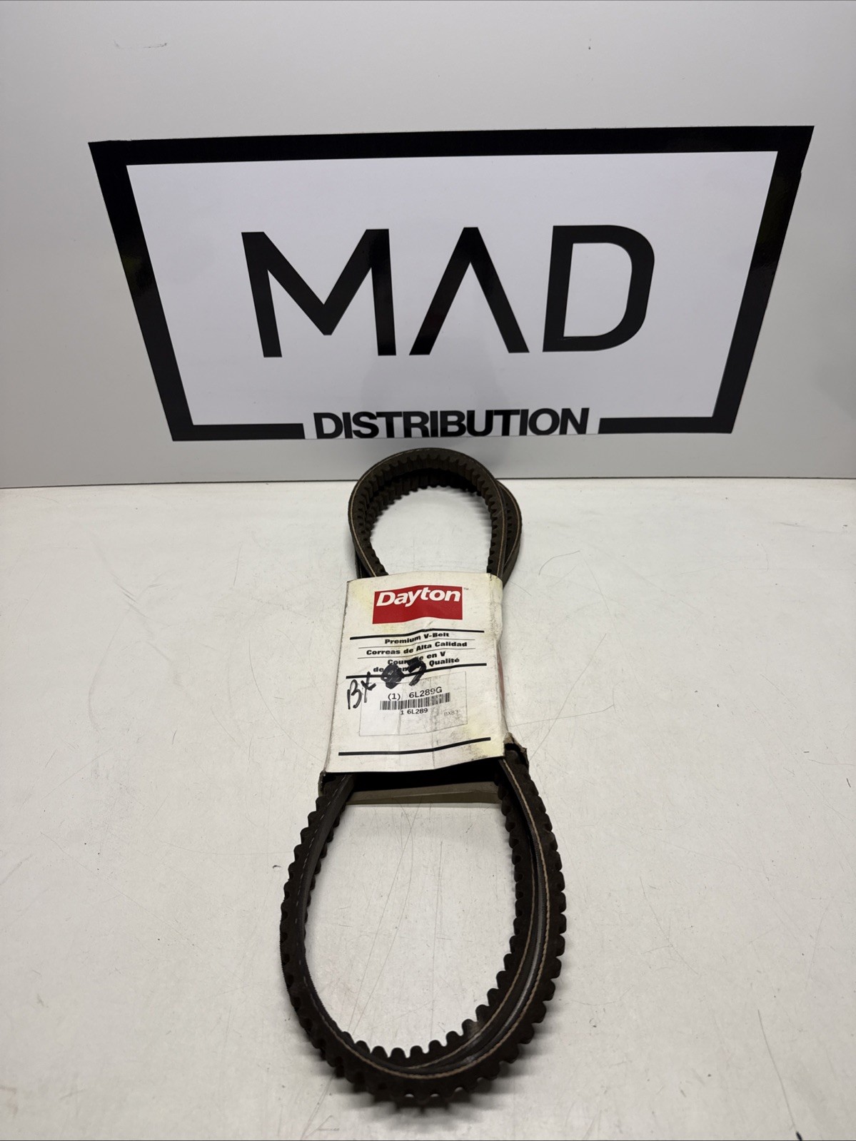 Dayton 6L289G V Belt 21/32″ x 114″ Premium V-Belt, BX83 Cogged