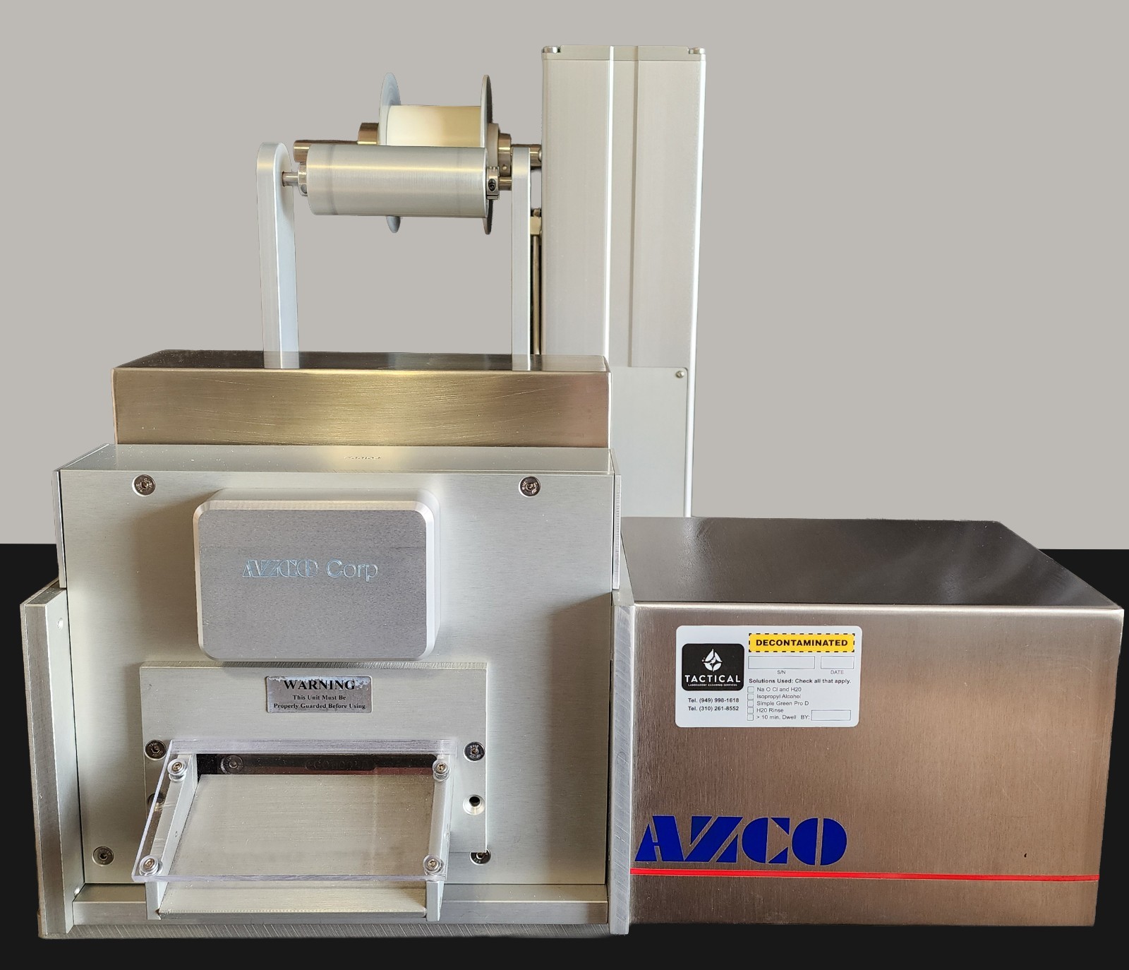 AZCO SUR-SIZE CUT-TO-LENGTH ASSEMBLY Automatic Roll Feed System Label Dispenser
