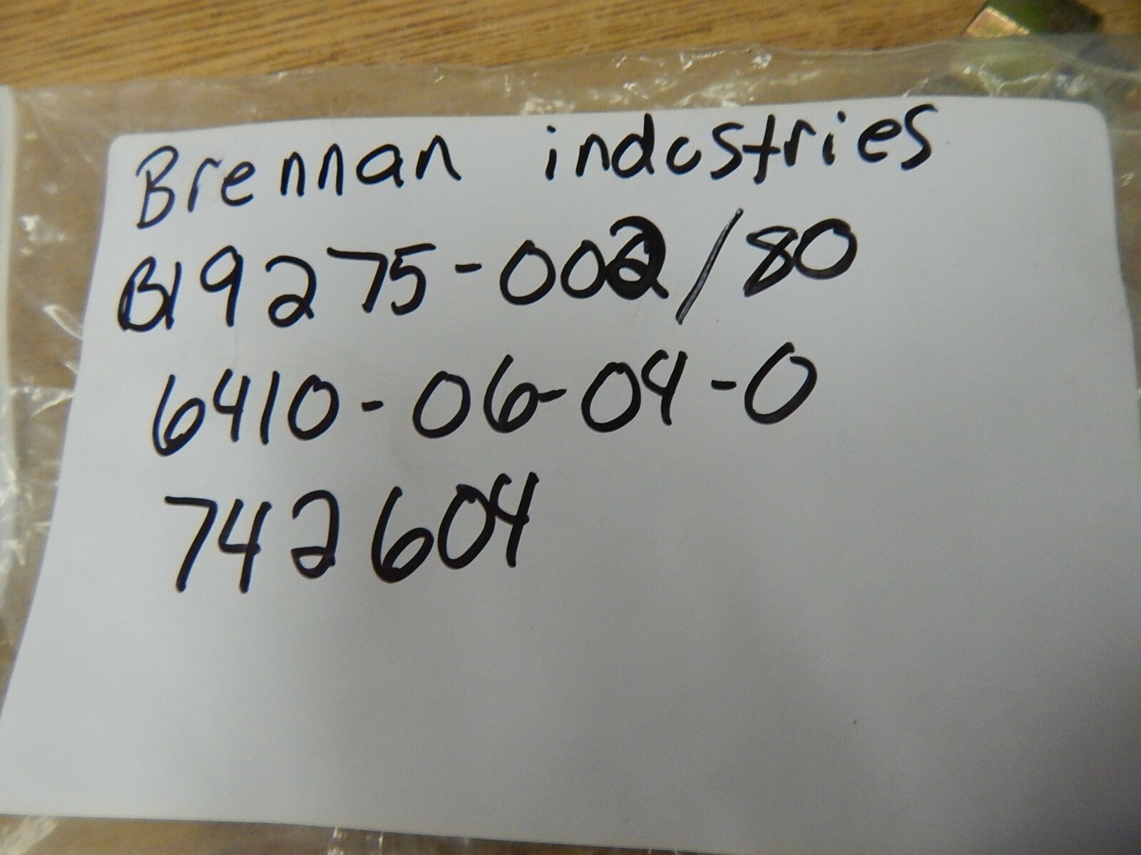 NEW Brennan B19275-002/80 Fitting 6410-06-04-0 74 2604 #17 *FREE SHIPPING*
