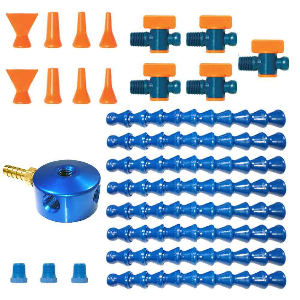 Loc-Line 40480 Magnetic Base 26 Piece Coolant Hose Kit, 1/4″ Hose ID, 1/4 NPT