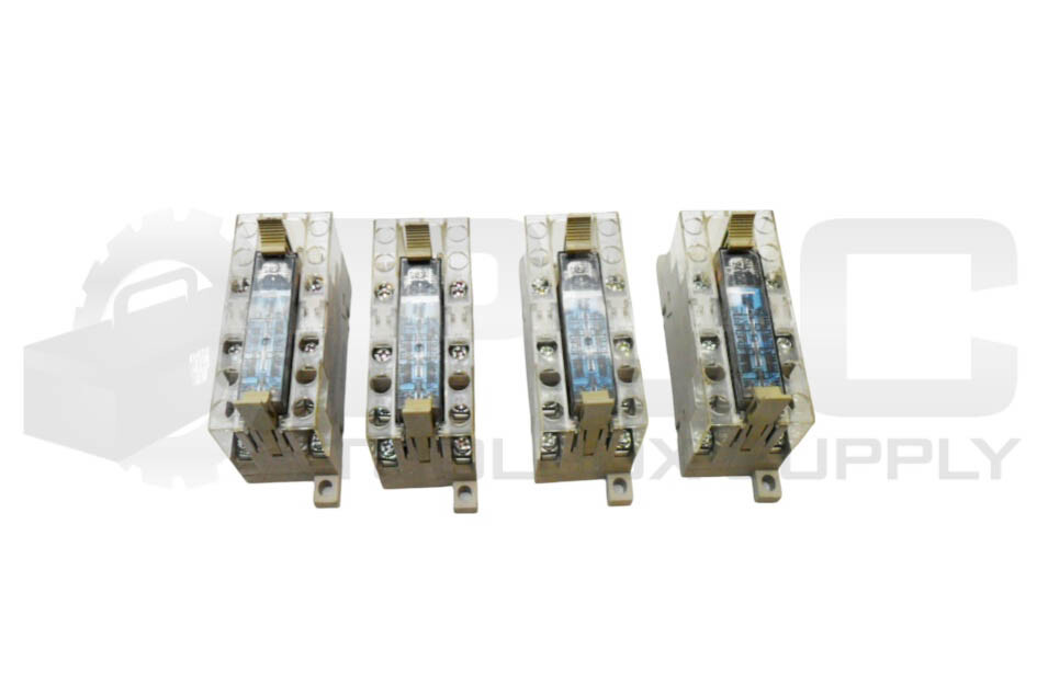 LOT OF 4 OMRON P7SA-14F-ND RELAY BASE 24VDC 6A W/ G7SA-5A1B RELAY 24VDC