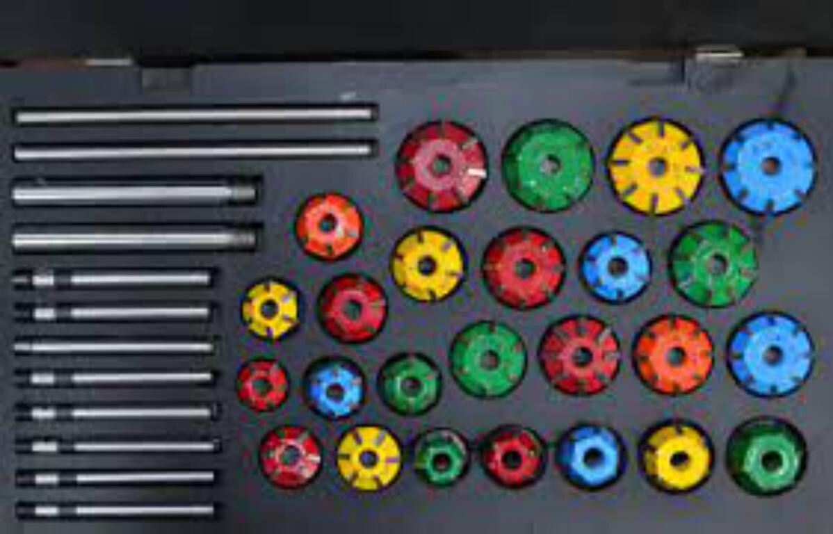 24 pcs Valve Seat Cutter Set Carbide Tipped To cut Modern Heads Hard Seats Rings