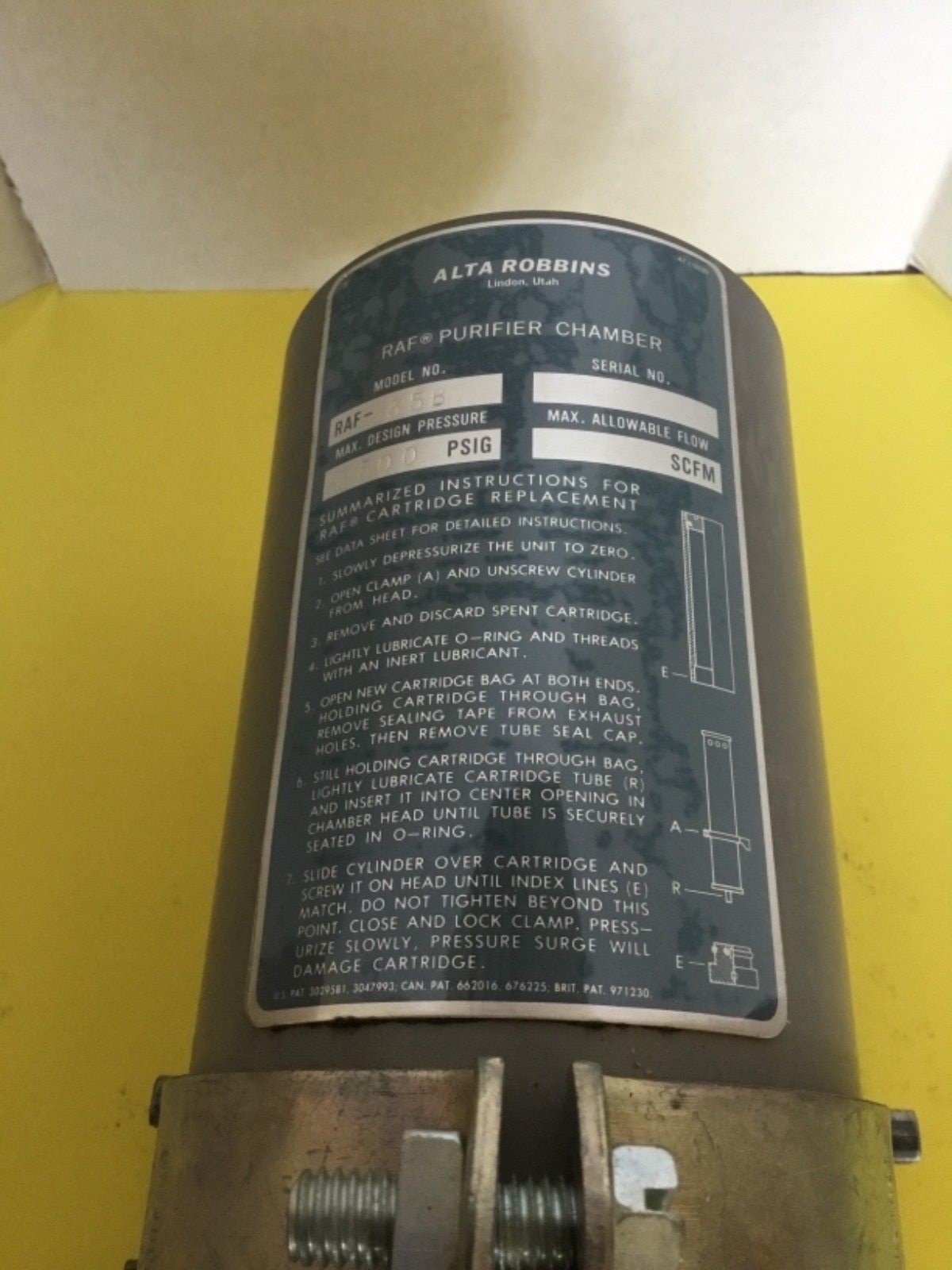 ALTA Robbins RAF 35B Purifier Chamber